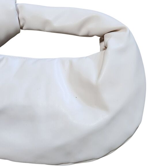 Melie Bianco Alexandra Top Handle Bag in Cream Vegan Leather Handbag Purse New - Picture 3 of 9